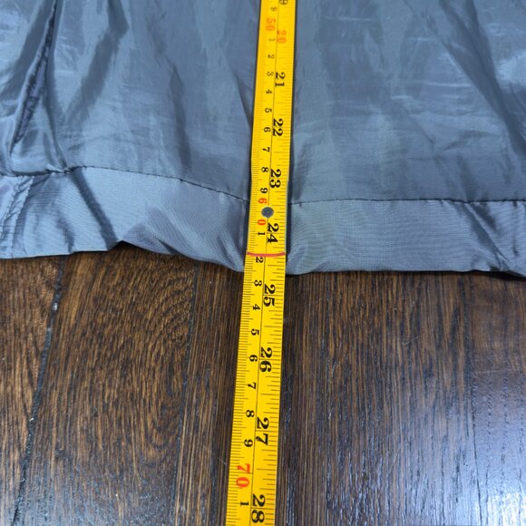 DKNY Women’s Down Puffer Jacket Small Gray Metallic Hooded Warm Winter Coat - Picture 6 of 8